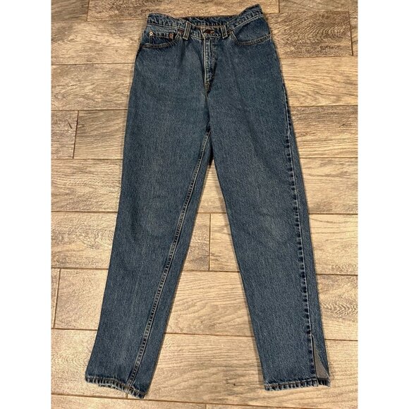 Levi Strauss 512 Slim Fit Womens size 11 Tapered Leg USA Vintage Split Hem Levis - Picture 2 of 12